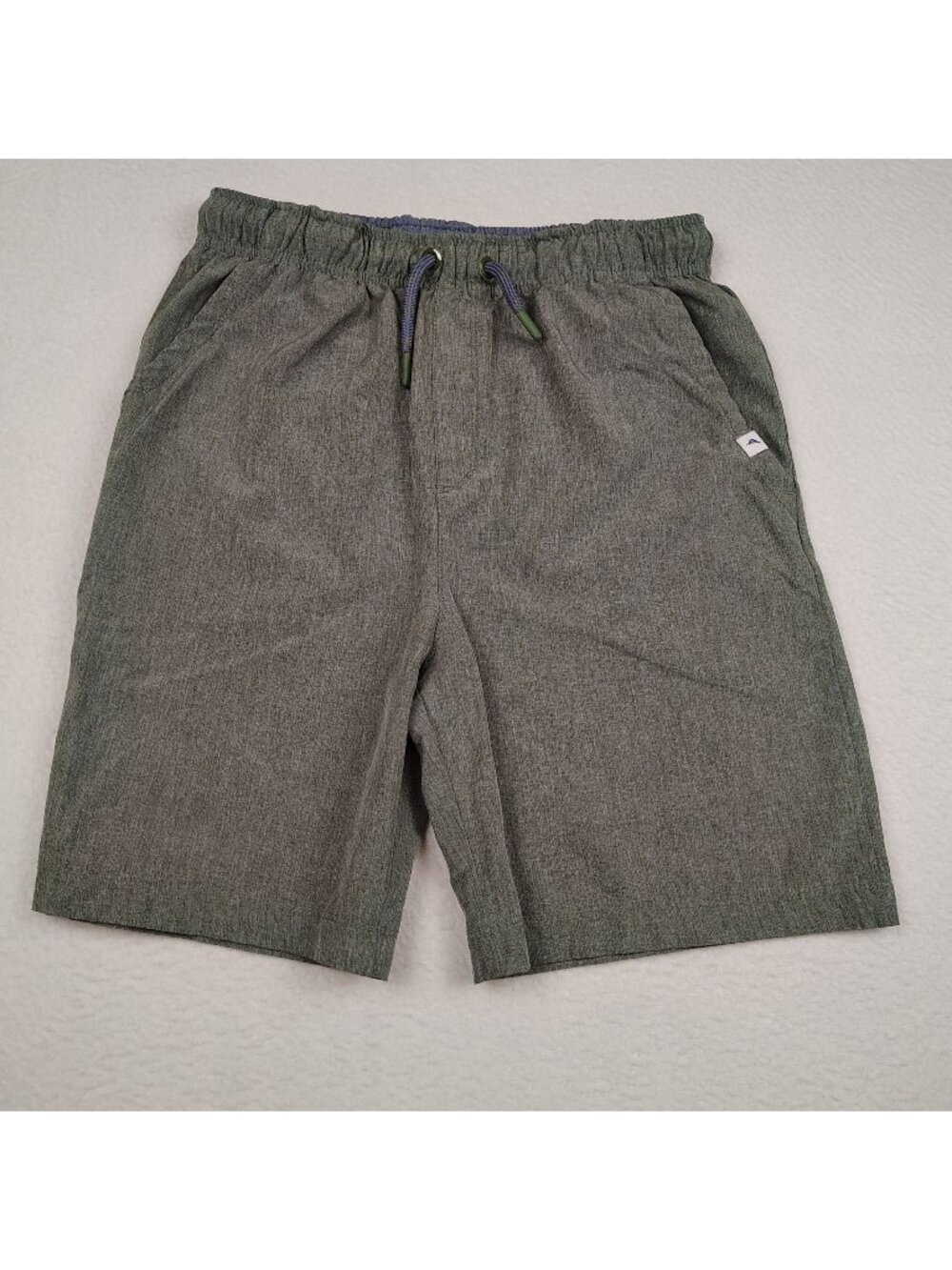 Tommy Bahama Active Shorts Green /Gray Lightweight Elastic Boys 10/12